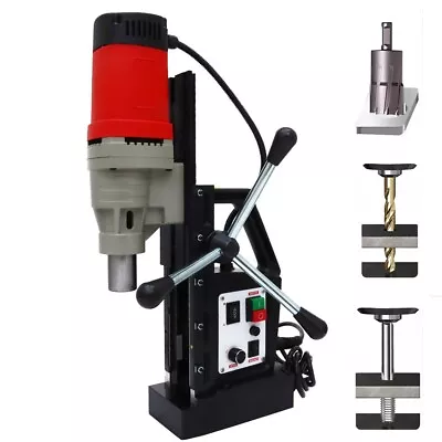 110V Portable Multi-functional Magnetic Drill Thread Machine 1680W 18800N M24 • $469.06