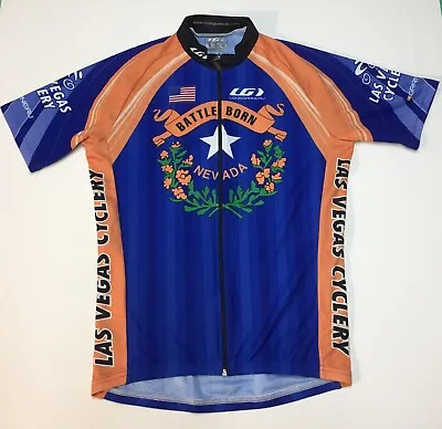 Las Vegas Cycle Jersey Garneau Nevada Flag Battle Born Race Mens M Womens XL EUC • $19.99