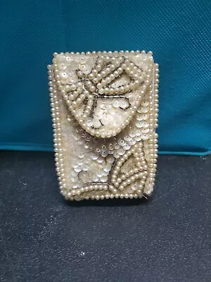 Vintage Hand Beaded In Japan Cigarette Snap Case • $19.99