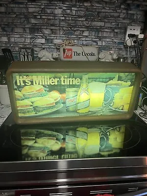 Vintage 1981 It’s Miller Time Light Up Sign • $229.99