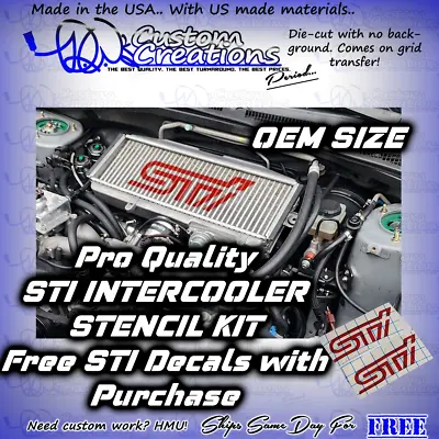 For Subaru STI Intercooler Stencil Kit Outline Template VINYL NO PAPER WRX GD SG • $14.99
