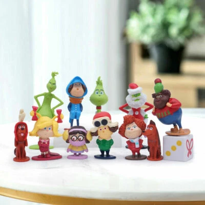 £10.99 • Buy 12Pcs/Set How The Grinch Stole Christmas Cartoon Action Figure Toys Kids Gift UK