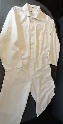 Mens White Unlined Work Uniform Coveralls LONG SLEEVE PAINTERS SUIT 42 REGULAR • $26.99