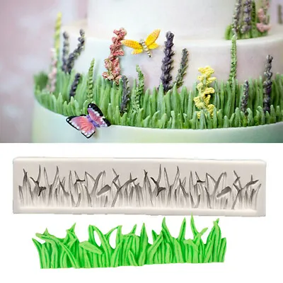 Grass Leaf Silicone Fondant Mould Cake Topper Plant Chocolate Candy Baking Mold • £4.99