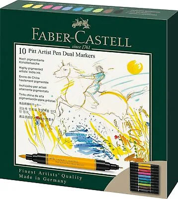 Faber-Castell PITT Artist Pen Dual Marker Set (10pk) • £41.55