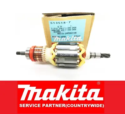 Genuine Makita ARMATURE 513516-1 For 110V ROTARY HAMMER DRILL HR3000C • £68.96