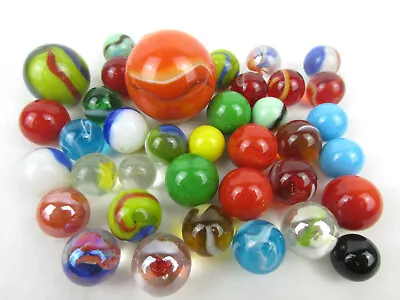 CLASSIC MARBLES Boulder Shooter Glass Swirl MEGA Mint Random Blind Pack Lot • $11.95