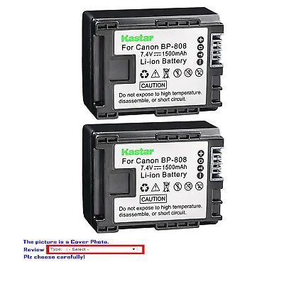 Kastar Replacement Battery For Canon BP-808 CG800 Canon VIXIA HF M306 Camcorder • $19.99
