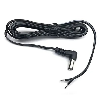 NEW 6 Ft Power Cord Cable 2.5mm X 5.5mm Angle Male DC Coaxial Plug To Bare Wire • $7.49