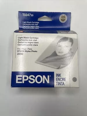 Epson Stylus Photo 2200 New Light Black Ink Cartridge T034720 Expired 08/2006 • $14.96