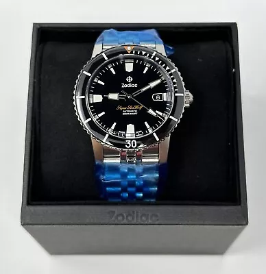 Zodiac Super Sea Wolf 53 Compression Automatic Stainless Steel Watch ZO9288 NEW • $1150