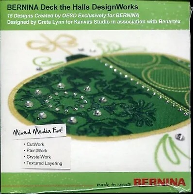Bernina  Deck The Halls  Design Works Machine Embroidery Designs CD • $15