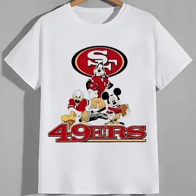 Sf Niners 90's Modern Vintage Cartoon Football Graphic T Shirt New White Adult • $23.99