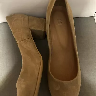 J. Jill Black Block Heel Suede Shoes Size 7 Tan • $25