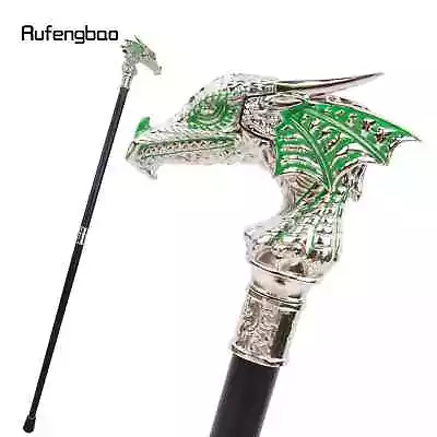 Green White Luxury Dragon Head Walking Cane Fashion Decorative Walking Stick  • $42