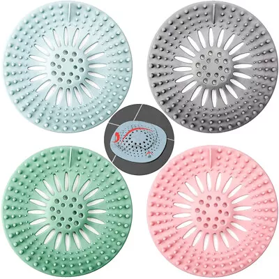 Sink Strainer Hair Trap Shower Rubber Bath Drain Cover For Bathroom Kitchen • £2.45