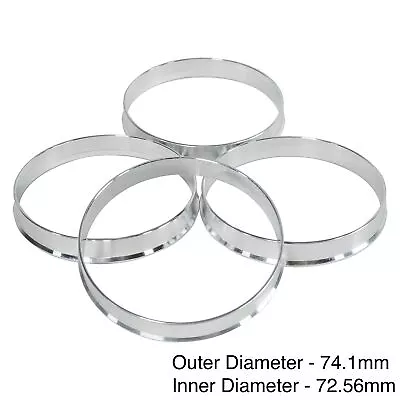 SET OF 4 HUB CENTRIC HUBCENTRIC ALUMINUM RINGS 74.1mm - 72.56mm 73mm 72.5mm • $8.19