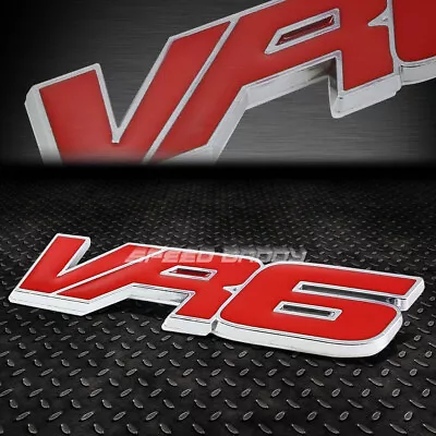 For Vw Vr6 Golf/jetta Metal Bumper Trunk Grill Emblem Decal Badge Chrome Red • $6.08