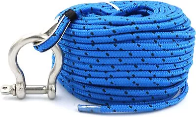 3/16 X100' Boat Marine Premium Anchor Rope Anchor Line For Electric Winches • $17.98