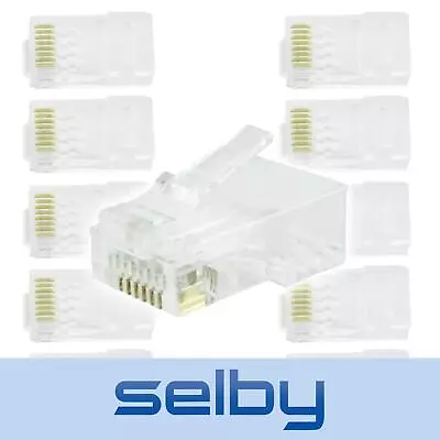 10 Pack RJ45 8P8C Cat6 Modular Connector Plugs For Ethernet Network LAN • $10