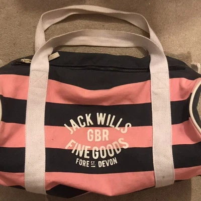 £59.99 • Buy Jack Wills Blue Pink Striped Holdall Gym Bag