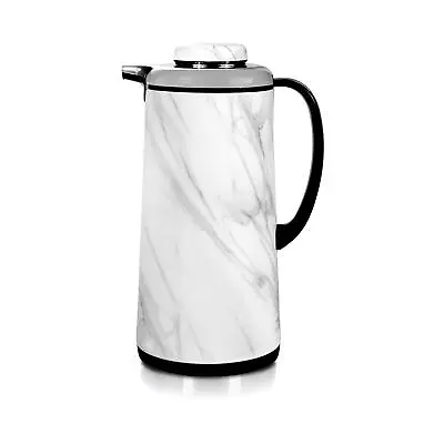 Royalford Marble Vacuum Flask Double Walled Insulated Tea Carafe 1000ML/34OZ Jug • £12.99