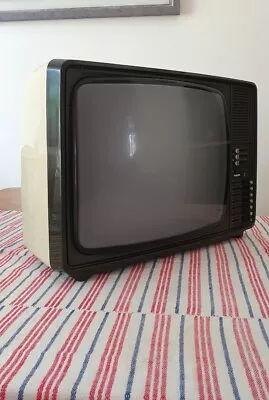 Philips 17  Black And White CRT TV Works - Type 17B 620 /50x Cream & Black 1979 • £109