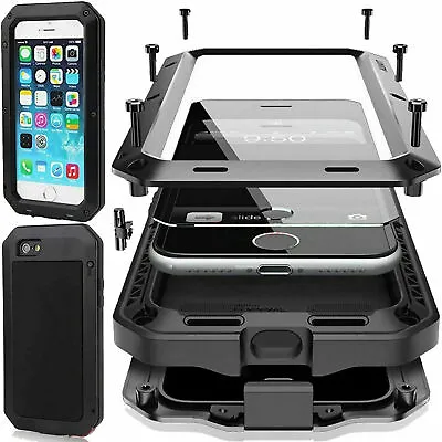 Heavy Duty Cover Aluminium Metal Gorilla 360 Case For IPhone 15 13 12 11 Pro Max • £11.98