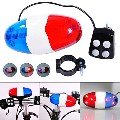Bicycle 4 Tone Sounds Bell Police Car Light Electronic Horn Siren For MTB Sk • $18.09
