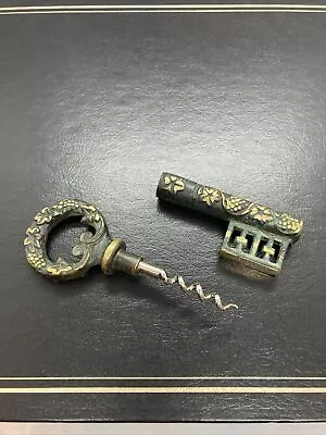 Vintage Italian Brass Cork Screw - Bottle Opener - Key - 5-1/4” • $29.64