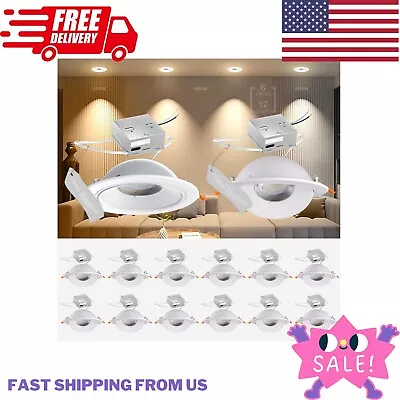 12Pack Gimbal LED Recessed Lighting 6 Inch 140lm/w (high Efficency) LED Down... • $91.99