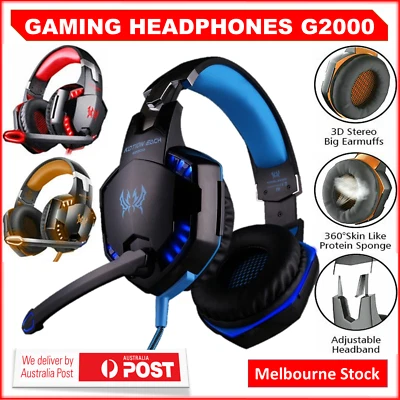 $2.49 • Buy 3.5mm Gaming Headset MIC LED Headphones For PC Laptop PS4 Slim Pro Xbox One 360
