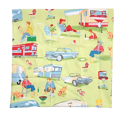 Trailer Travel Fabric Michael Miller Retro Camper Car Camping CX3978 43x36 • $12.99