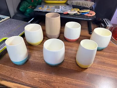 $27.95 • Buy Vintage 1960s Vacron Bopp-Decker Cups Lot Of 7 Insulated Vacuum Plastic
