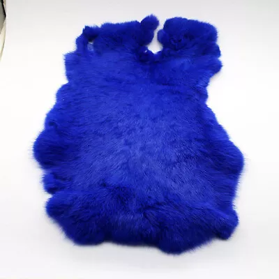 Blue Real Rabbit Skin Hide Pelt For Craft Animal Fur Decor Natural Leather • $9.49