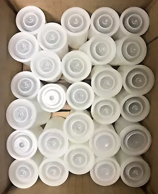 Vintage FILM Canisters - 2” Tall Sheer Clear White Plastic Lot Of 28 • $8.99