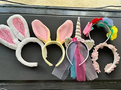 $13.60 • Buy Girls' Costume Headbands - Easter Bunny, Flowers, Unicorn
