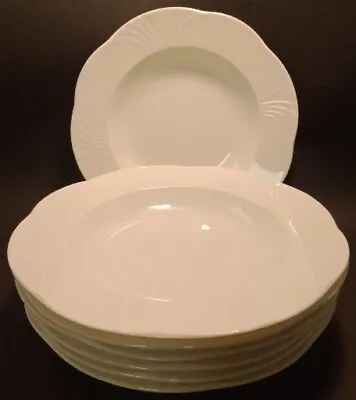 £45.98 • Buy  (7) 9 3/8  Villeroy & Boch Arco Weiss White Rimmed Soup Bowls