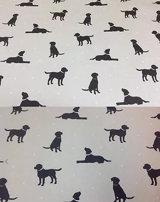 £1.95 • Buy Clarke+Clarke Rover Linen/Duckegg Labrador Cotton Fabric.Upholstery/Curtains