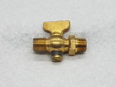 Vintage Brass 1/4  X 1/4  MPT - Gauge Cock - Specialty Vintage Valve - NOS • $14.99