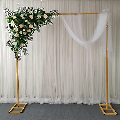 $75 • Buy Wedding Arch Gold Iron Birthday Party Wedding Backdrop Decor Stand Rack 9.8ft