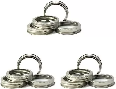 Stainless Steel Regular Mouth Replacement Rings For Mason Canning Jar 12 Pack • $9.92