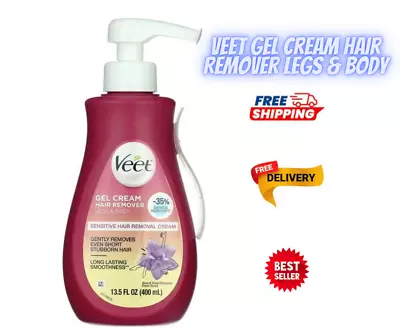 Veet Gel Cream Hair Remover Legs & Body Sensitive Hair Removal Cream 13.5oz NEW • $13.97