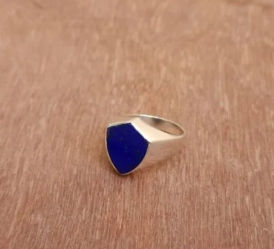 Lapis Lazuli Men's Signet Ring 925 Sterling Silver Ring Handmade Mens Ring • $49.99