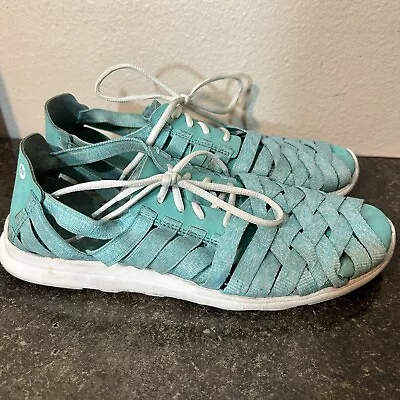 MERRELL Atlantis Flora Kye Turquoise Weave Summer Sneakers Sandals Women's Sz 9 • $20.17