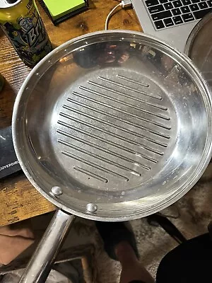 Wolfgang Pucks 18/10 Stainless Steel Cafe Collection 11.5” Pan Skillet Grill • $9.99