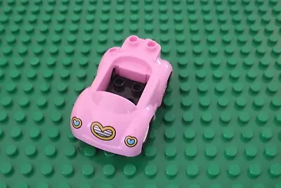 Duplo Car DISNEY MINNIE MOUSE Pink Cruiser  1 Seater Vehicle Sedan White Wheels • $5.50