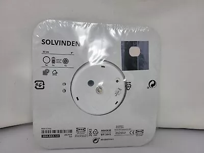 IKEA Solvinden Led Solar Powered Pendant Lamp 9  Outdoor Globe White 204.843.13 • $25.95