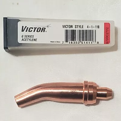 Victor 4-1-118 Acetylene Cutting Torch Tip Gouging Scarfing Fits CA2460 MT204 • $21.75