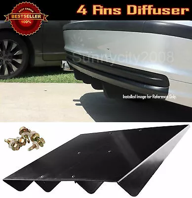 $49.95 • Buy Under Bumper Spoiler Diffuser Splitter Shark Fin Winglet Wing For VW Porsche
